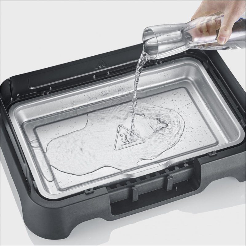SEVERIN table grill PG 8595, aluminium grill plate, 2000 watts, black
